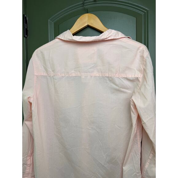 NWOT Frank & EILEEN MARY Lightweight Cotton Semi Sheer Button Up Dress Pink XS - Picture 8 of 10
